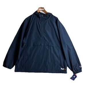 Champion x‎ FedEx Packable Quarter Zip Pullover Men’s 2XL XXL Navy Wind J1